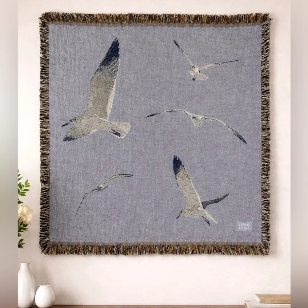 Taylor Swift 1989 Taylor’s Version Blue Seagull Woven Blanket Swifties VGC RARE